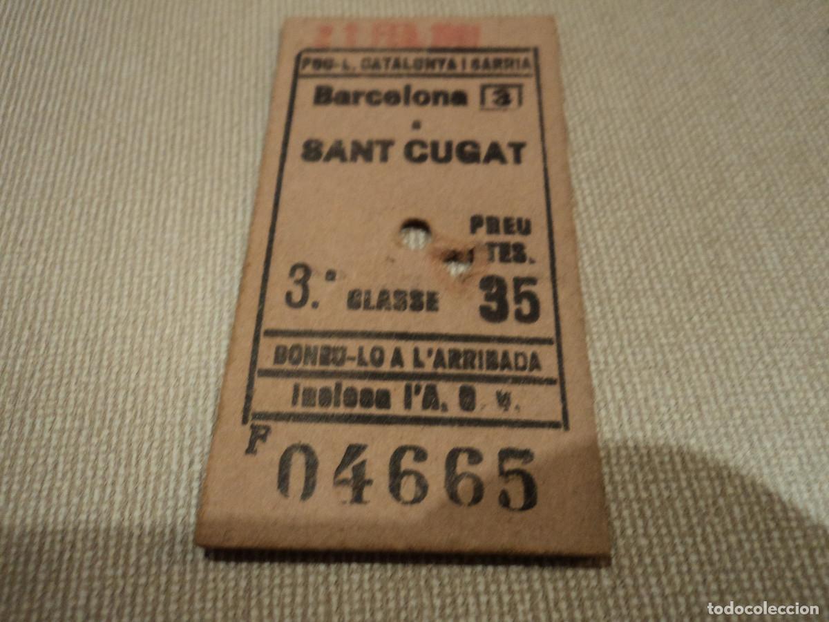 Collectables Transport Tickets: billete edmonson ferrocarril, barcelona-sant cugat, 3&ordf; clase