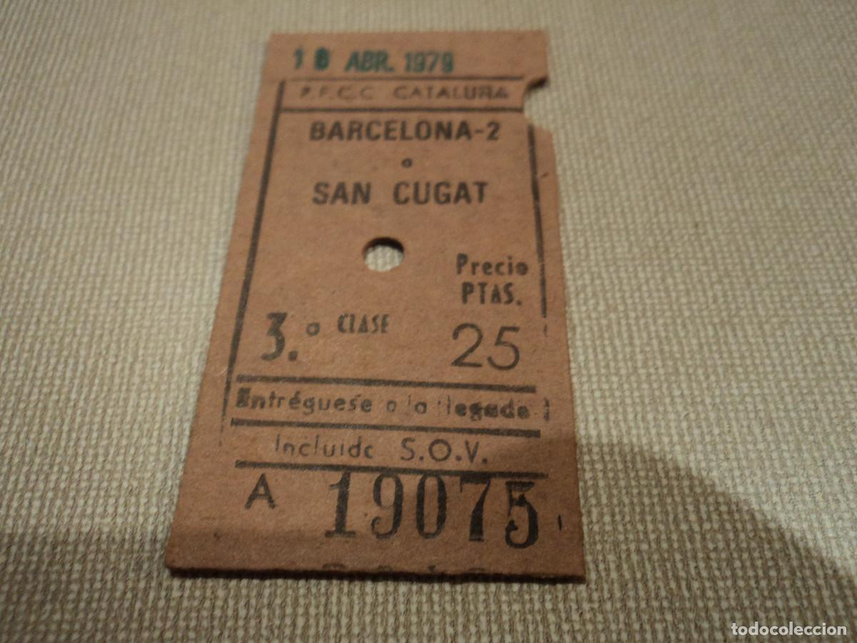 Collectables Transport Tickets: billete edmonson ferrocarril, barcelona-sant cugat, 3&ordf; clase