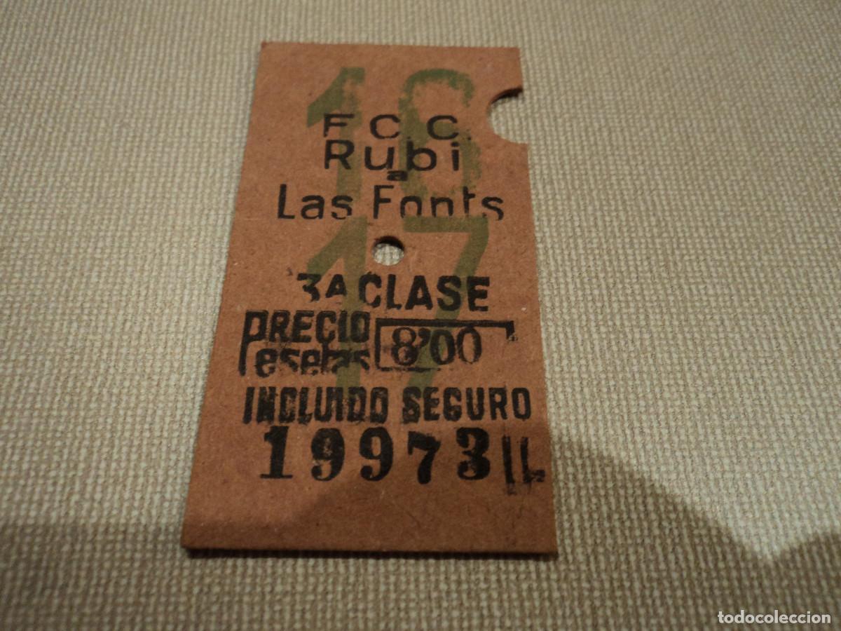 Collectables Transport Tickets: billete edmonson ferrocarril, rubi-las fonts, 3&ordf; clase