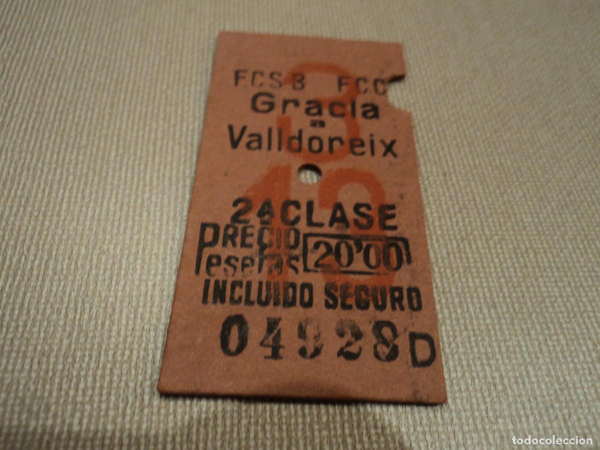 Collectables Transport Tickets: billete edmonson ferrocarril, gracia-valldoreix, 2&ordf; clase