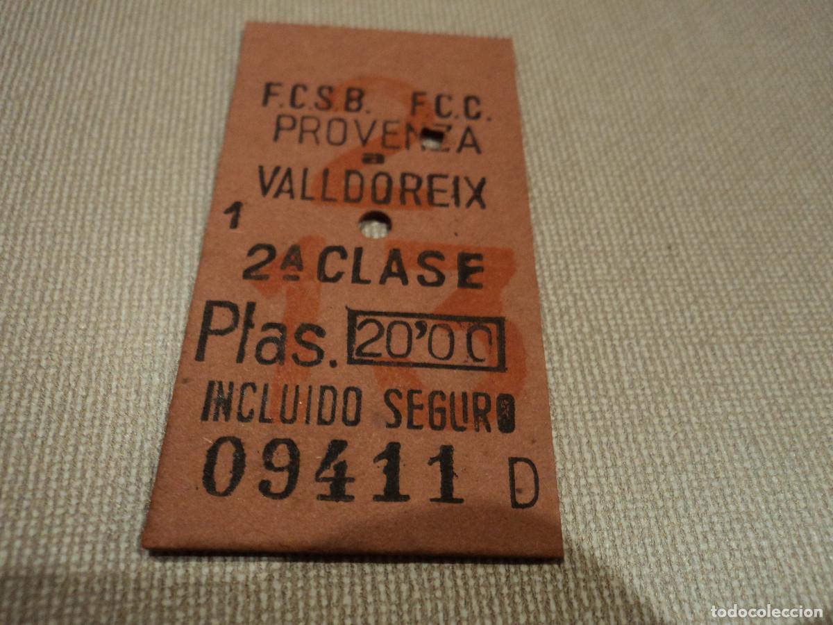 Collectables Transport Tickets: billete edmonson ferrocarril, provenza-valldoreix, 2&ordf; clase