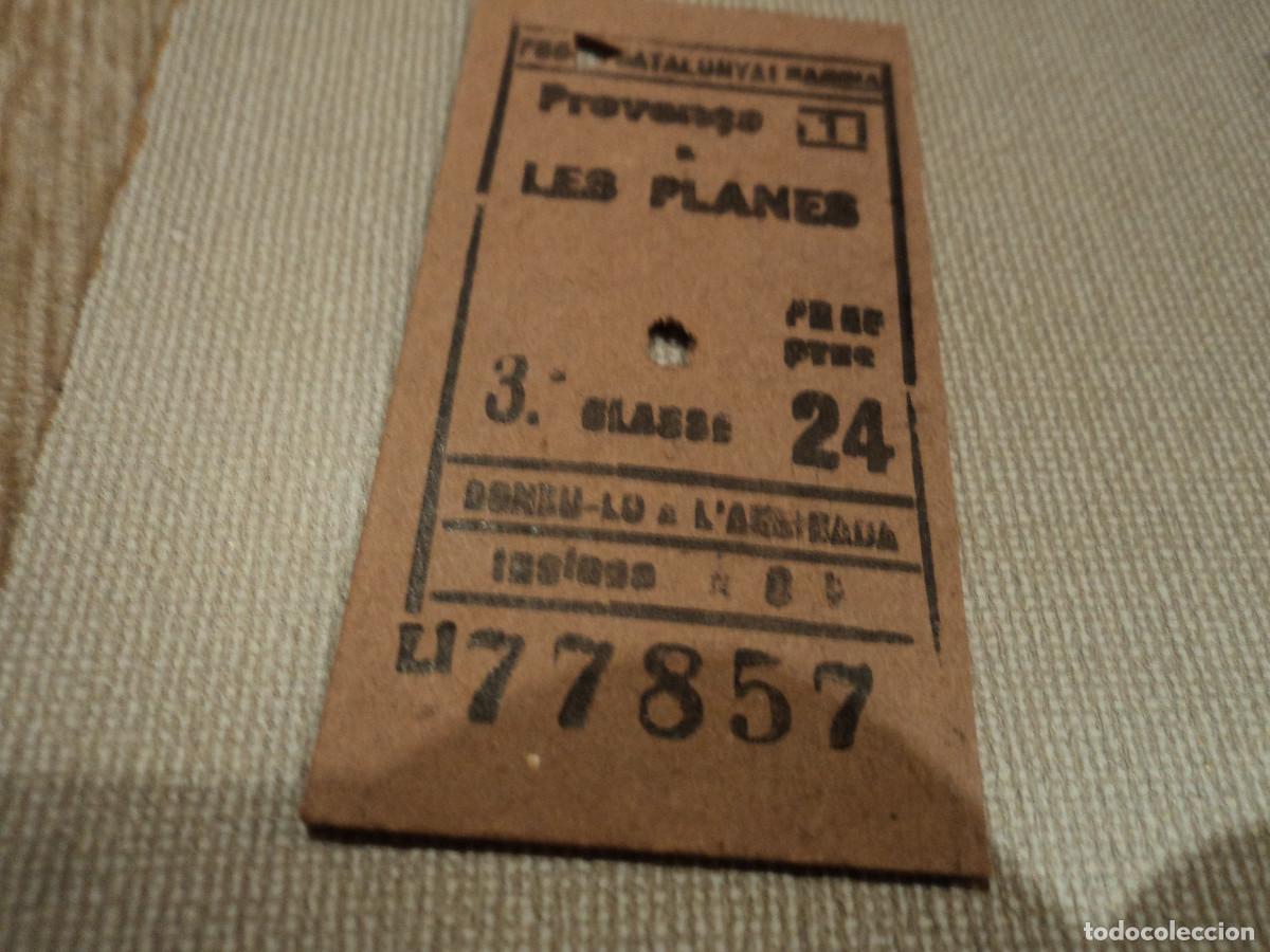 Collectables Transport Tickets: billete edmonson ferrocarril, provenza-les planes, 3&ordf; clase