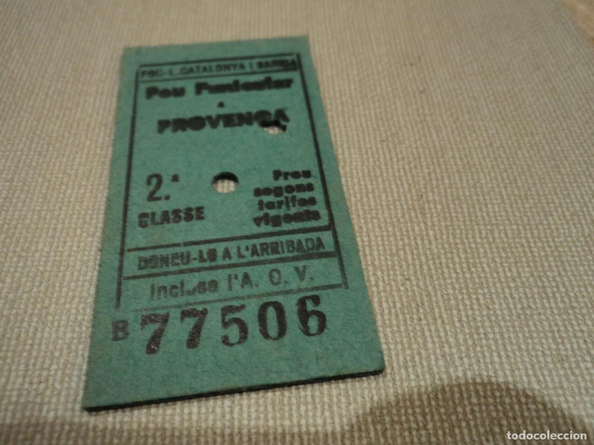Collectables Transport Tickets: billete edmonson ferrocarril,peu funicular-provenza, 2&ordf; clase