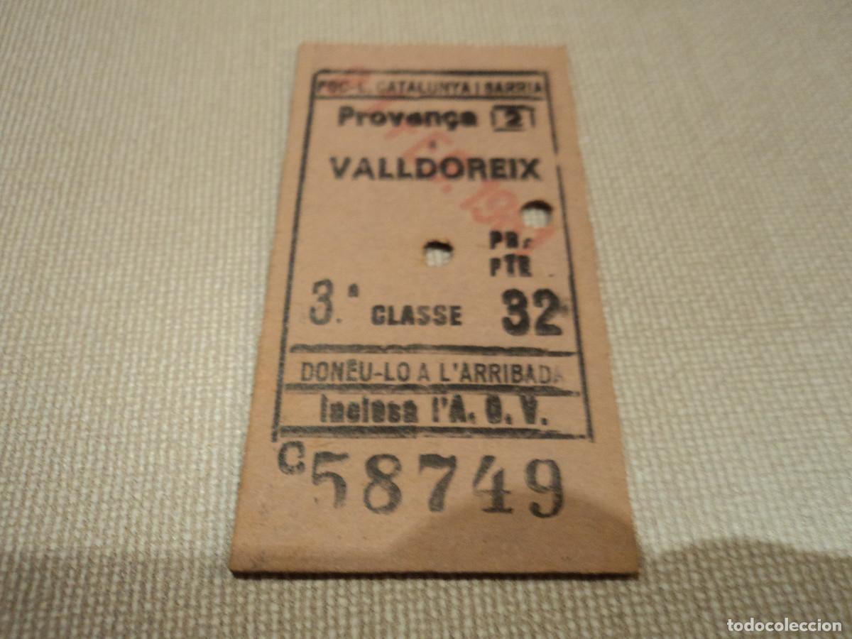 Collectables Transport Tickets: billete edmonson ferrocarril, -provenza-valdoreix, 3&ordf; clase
