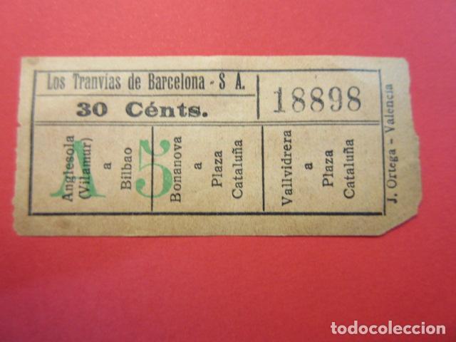 Sammeln von Fahrkarten: LOS TRANVIAS DE BARCELONA REF: LTB001 1 BILLETE VER IMPRESOR Y UBICACION