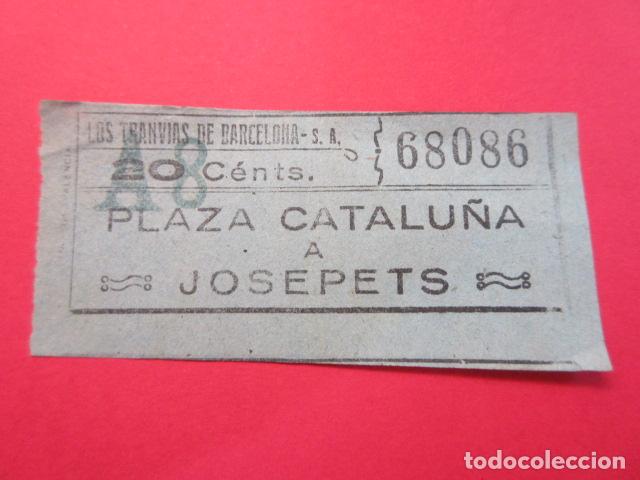 Sammeln von Fahrkarten: LOS TRANVIAS DE BARCELONA REF: LTB001 1 BILLETE CAPICUA 68086