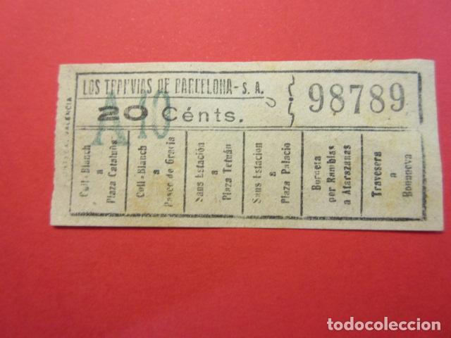 Sammeln von Fahrkarten: LOS TRANVIAS DE BARCELONA REF: LTB001 1 BILLETE CAPICUA 98789
