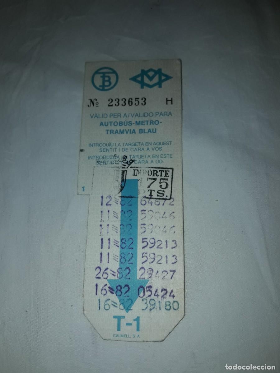 Collectionnisme Billets de transport: Billete metro bus tranvia Barcelona a&ntilde;o 1982
