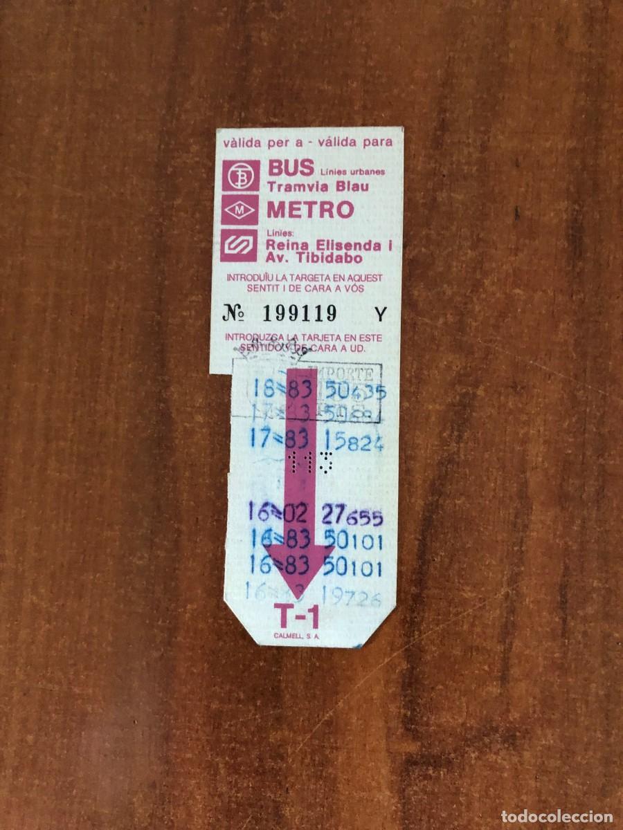 Colecionismos Bilhetes de Transporte: T-1 TITULO DE 10 VIAJES COMBINADA. BARCELONA. 1983. USADA