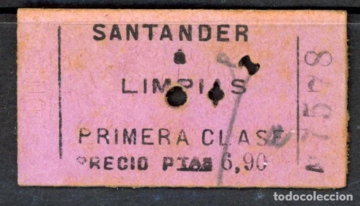 Collectionnisme Billets de transport: BILLETE DE EDMONDSON DE FERROCARRILES SANTANDER -LIMPIAS // N&ordm; ED