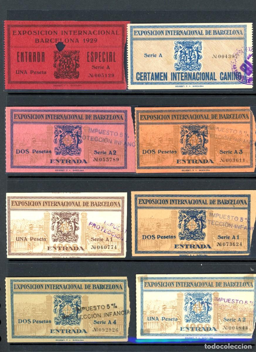Sammeln von Fahrkarten: (F13/ ) BILLETES Y ENTRADAS DE LA EXPO DE BARCELONA DEL 1929 - COLECCION Hoja 5