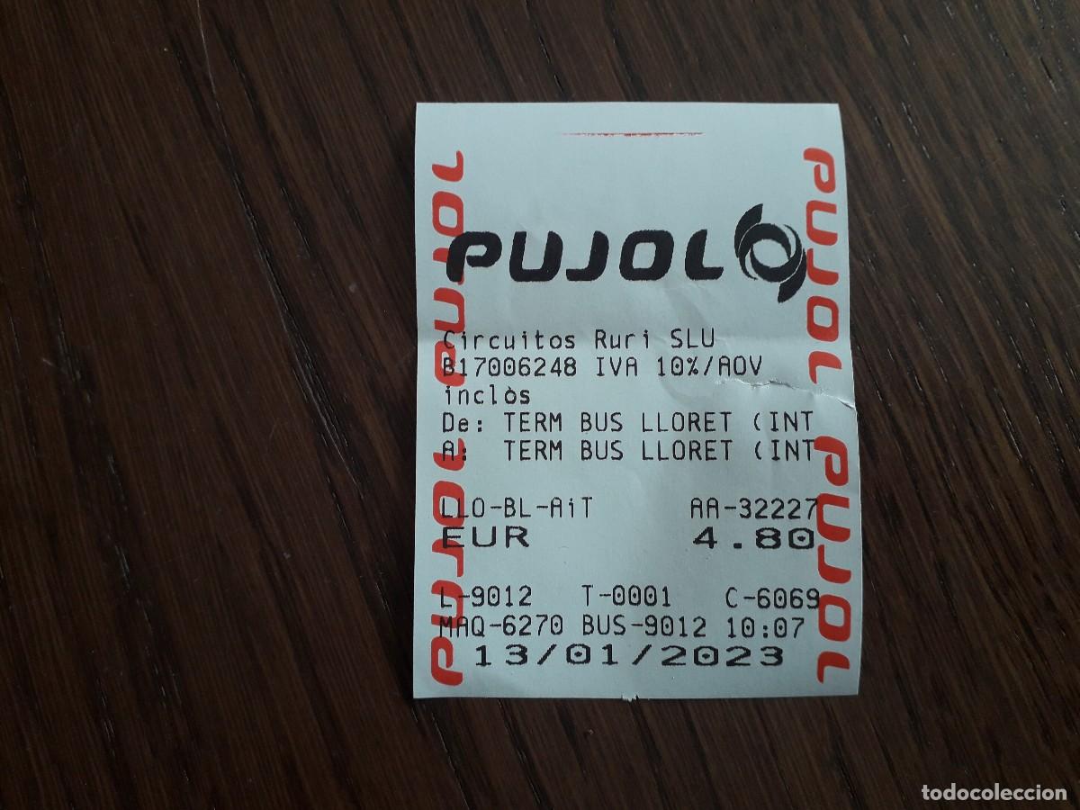 Collectables Transport Tickets: ticket de transporte autobuses Pujol, Lloret de Mar.