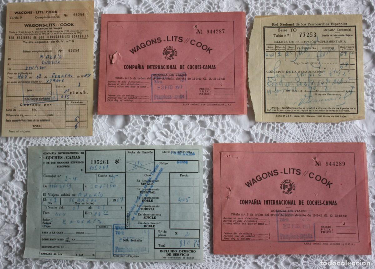 Coleccionismo billetes de transporte: BONO DE VIAJE WAGONS-LITS COOK - LOTE DOS