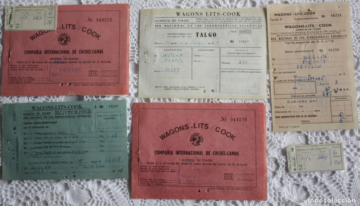 Coleccionismo billetes de transporte: BONO DE VIAJE WAGONS-LITS COOK - LOTE TRES