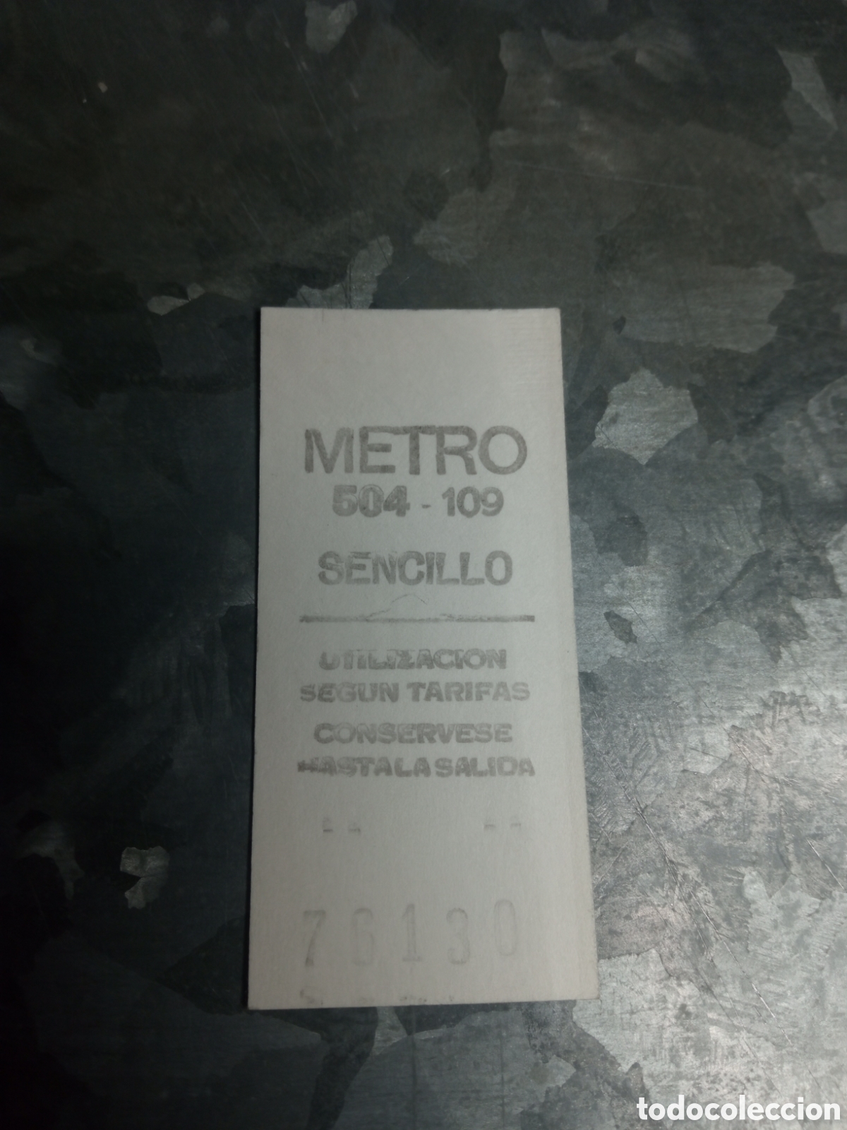 Collectionnisme Billets de transport: Billete metro Madrid sencillo ( sin fecha impresa)