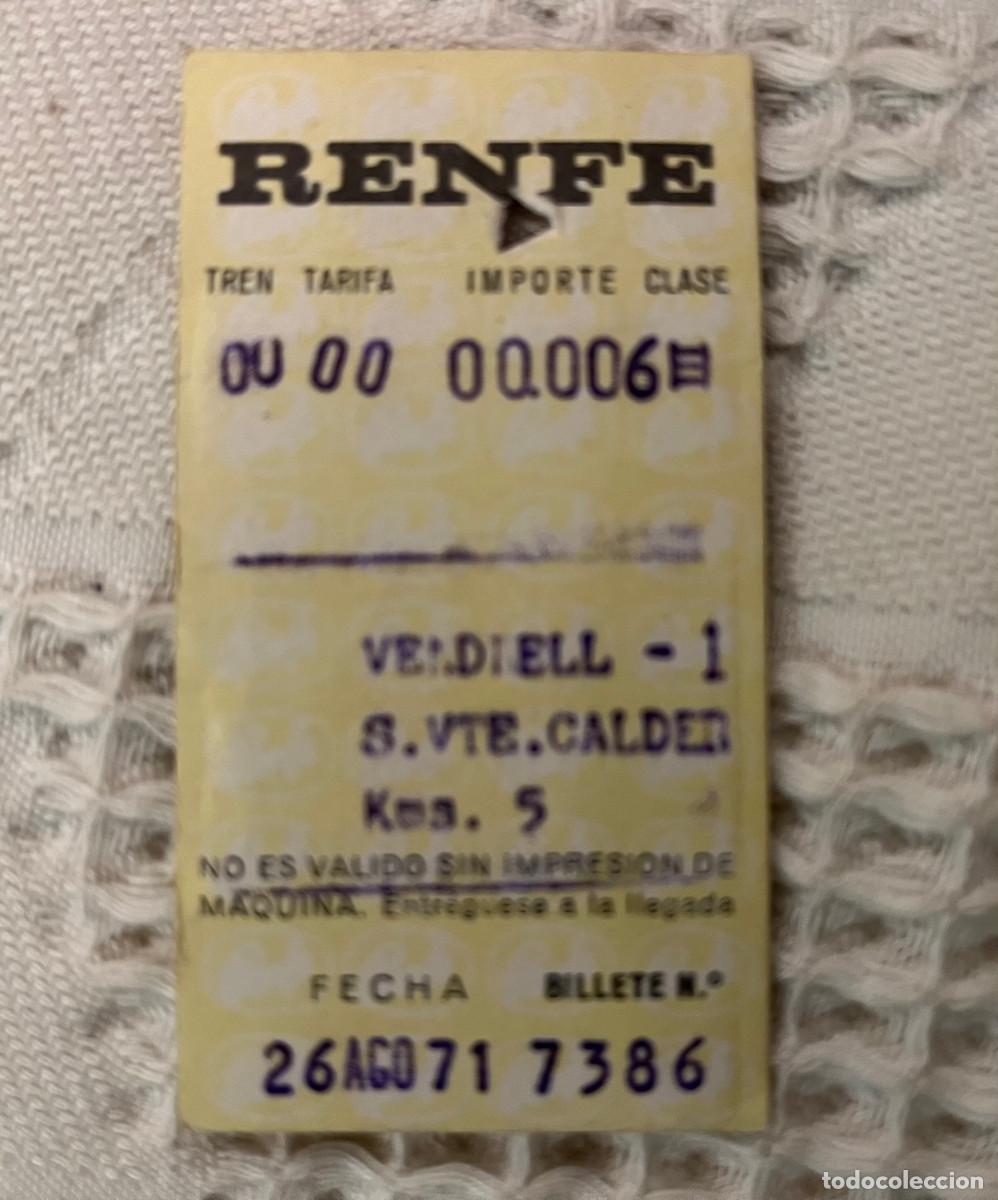 Sammeln von Fahrkarten: Billete de tren antiguo - Barcelona 1971