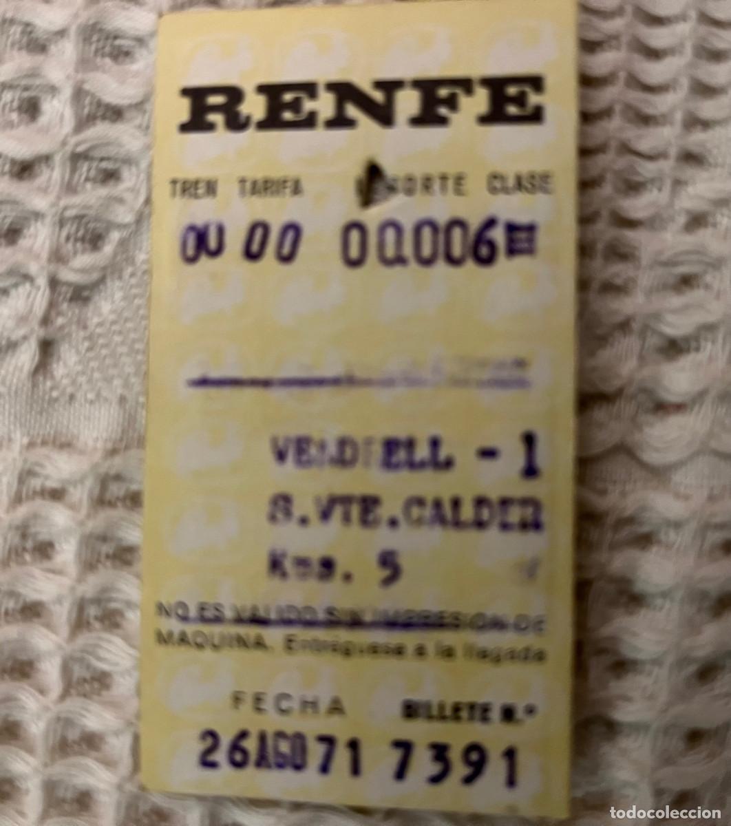 Colecionismos Bilhetes de Transporte: Billete de tren antiguo - RENFE - Barcelona 1971