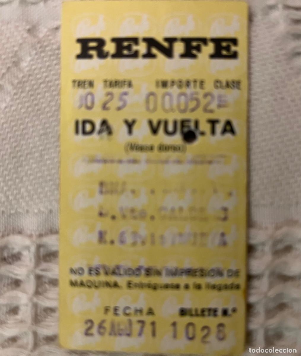 Colecionismos Bilhetes de Transporte: Billete de tren antiguo - RENFE - Barcelona 1971