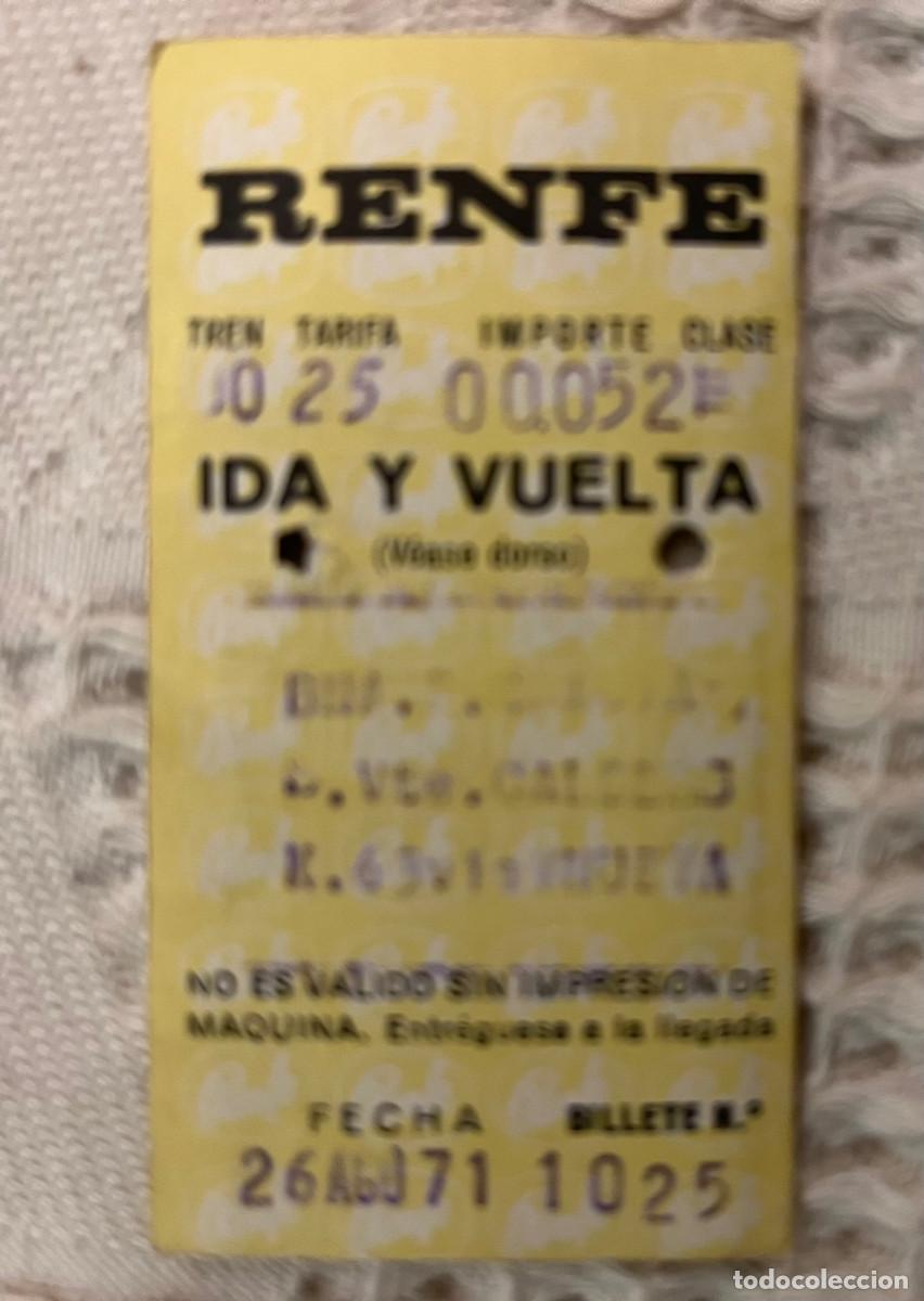 Colecionismos Bilhetes de Transporte: Billete de tren antiguo - RENFE - Barcelona 1971