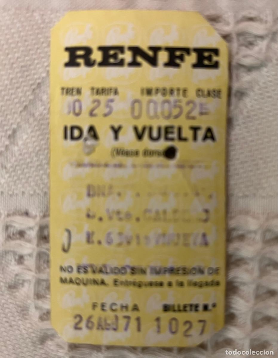 Colecionismos Bilhetes de Transporte: Billete de tren antiguo - RENFE - Barcelona 1971