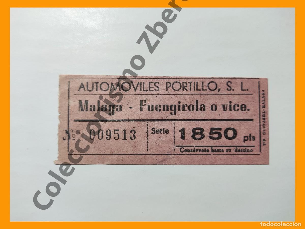 Collectionnisme Billets de transport: Billete Transporte - Automoviles Portillo S.L. - Malaga - Fuengirola