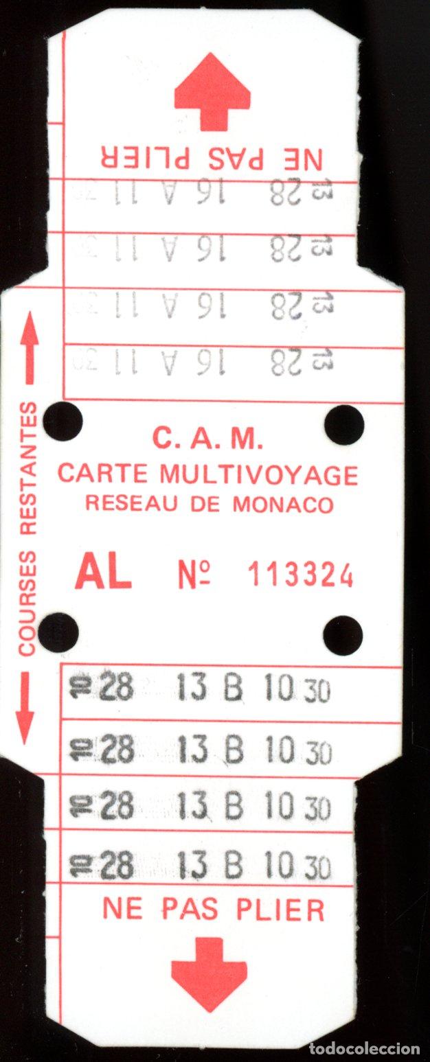 Collectionnisme Billets de transport: TARJETA RESISTIVA DE MONACO // C4-e