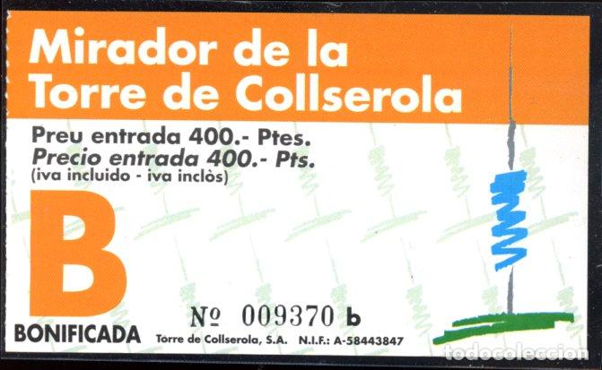 Collectionnisme Billets de transport: BILLETE DEL ASCENSOR DE LA TORRE DE COLLSEROLA //ALB 2-53
