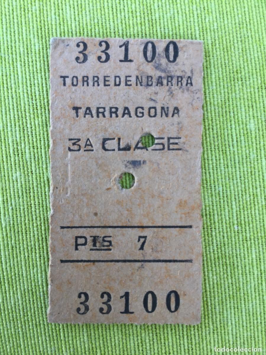 Collectionnisme Billets de transport: BILLETE TREN TARRAGONA-TORREDENBARRA 1964