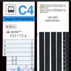 Coleccionismo Billetes de transporte: TARJETA RESISTIVA DE AUTHOSA //C4-F. Lote 401086169