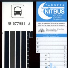 Coleccionismo Billetes de transporte: TARJETA RESISTIVA DEL NIT BUS //C4-F. Lote 401087259