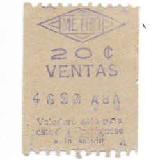 Coleccionismo Billetes de transporte: BILLETE METRO DE MADRID ESTACION VENTAS LEER NOTA. Lote 403308129