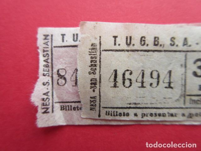 Colecionismos Bilhetes de Transporte: REF: BIL_01 - COLECCION BILBAO - TUGBSA - LEER INTERIOR RAREZAS - 2 BILLETES VER FOTOS