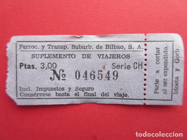 Colecionismos Bilhetes de Transporte: REF: BIL_01 - COLECCION BILBAO FERROCARRILES Y TRASPORTE SUBURBANO DE BILBAO VER FOTOS LEER INTERIO