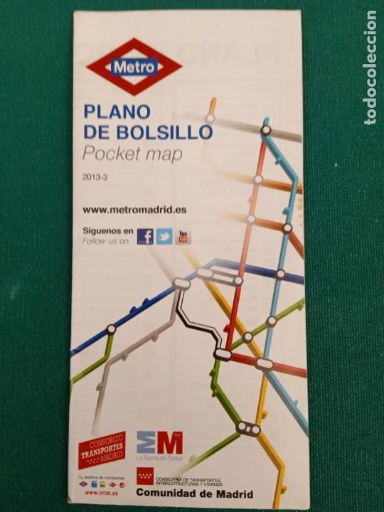 Colecionismos Bilhetes de Transporte: METRO DE MADRID - PLANO DE BOLSILLO - 2013/3 - DESPLEGABLE