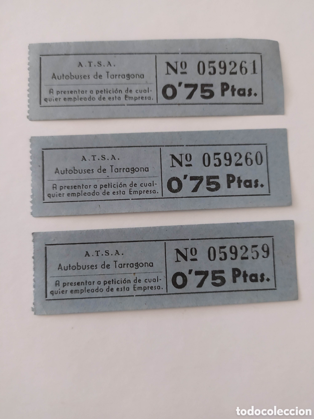 Colecionismos Bilhetes de Transporte: Autobuses de Tarragona tickets antiguos
