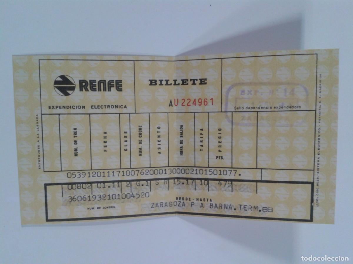 Coleccionismo billetes de transporte: BILLETE DE RENFE