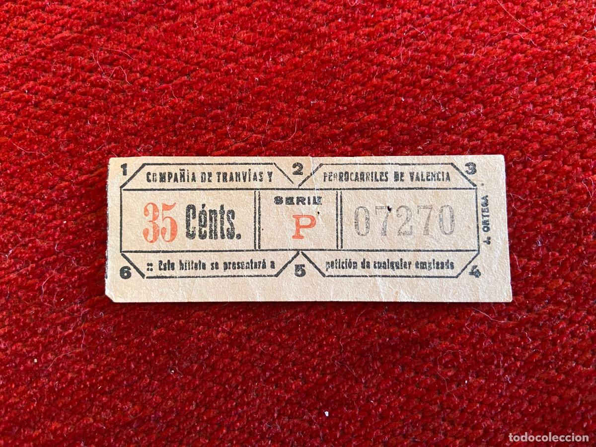 Coleccionismo billetes de transporte: R22086 ANTIGUO BILLETE DE TRANSPORTE COMPA&Ntilde;IA DE TRANVIAS Y FERROCARRILES VALENCIA CAPICUA 07270