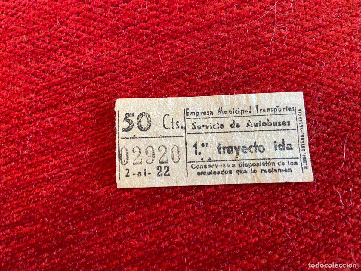 Coleccionismo billetes de transporte: R22087 ANTIGUO BILLETE DE TRANSPORTE SERVICIO DE AUTOBUSES BUS VALENCIA CAPICUA 02920