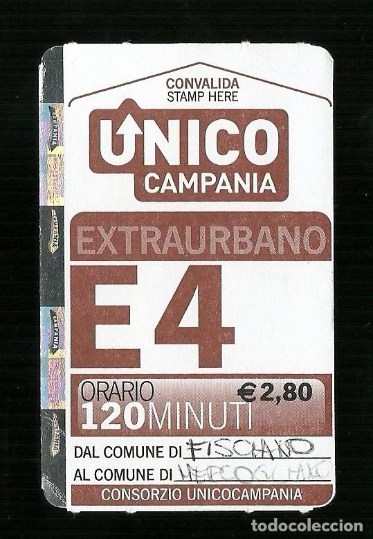 Colecionismos Bilhetes de Transporte: Biglietto Autobus Italia - Unico Campania - E.4 Extraurbano 120 min. euro 2.80 tipo 2
