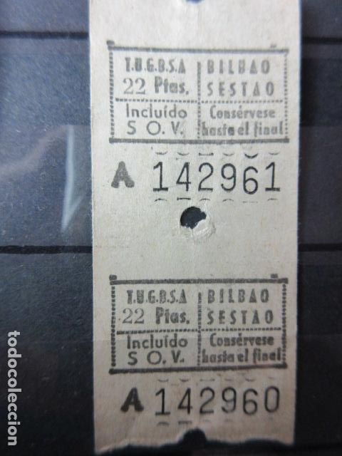 Coleccionismo Billetes de transporte: REF: BIL_01 - COLECCION BILBAO LEER INTERIOR - TUGBSA TCSA SESTAO