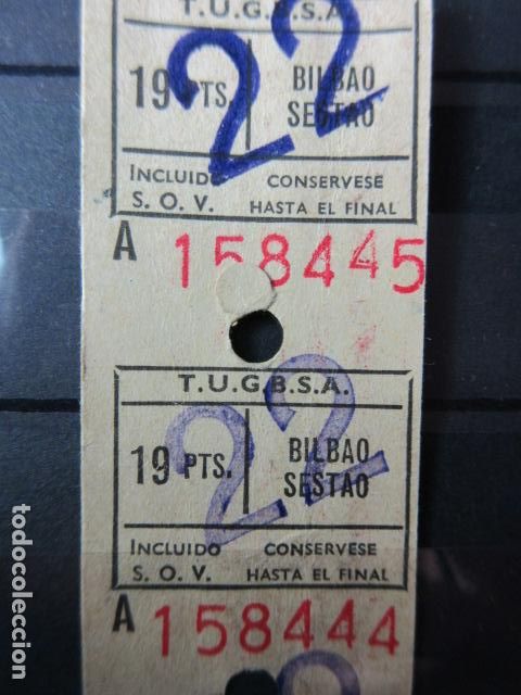 Coleccionismo Billetes de transporte: REF: BIL_01 - COLECCION BILBAO LEER INTERIOR - TUGBSA TCSA SESTAO