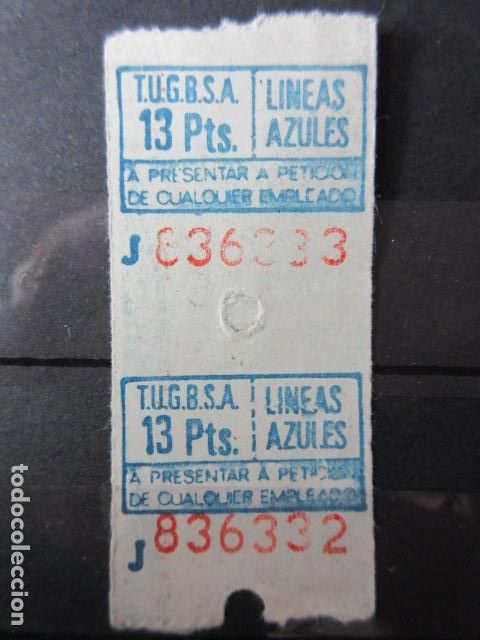 Sammeln von Fahrkarten: REF: BIL_01 - COLECCION BILBAO LEER INTERIOR - TUGBSA TCSA LINEAS AZULES