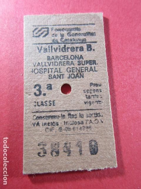 Collectables Transport Tickets: REF: COL_FGC_01 - COLECCION FGC FERROCARRILES GENERALITAT - EDMONSON VALVIDRIERA B.