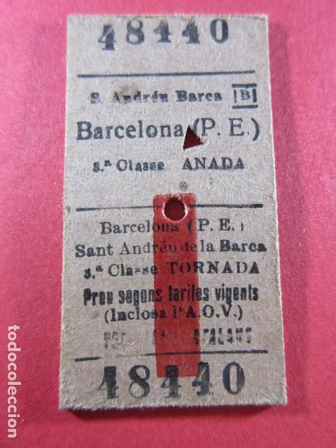 Collectables Transport Tickets: REF: COL_FGC_01 - COLECCION FGC FERROCARRILES GENERALITAT - EDMONSON SAN ANDRES DE LA BARCA