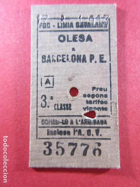Collectables Transport Tickets: REF: COL_FGC_01 - COLECCION FGC FERROCARRILES GENERALITAT - EDMONSON OLESA