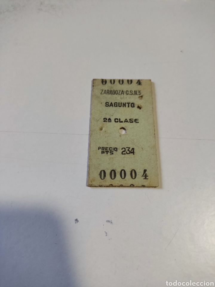 Coleccionismo billetes de transporte: Ticket transporte Zaragoza Sagunto