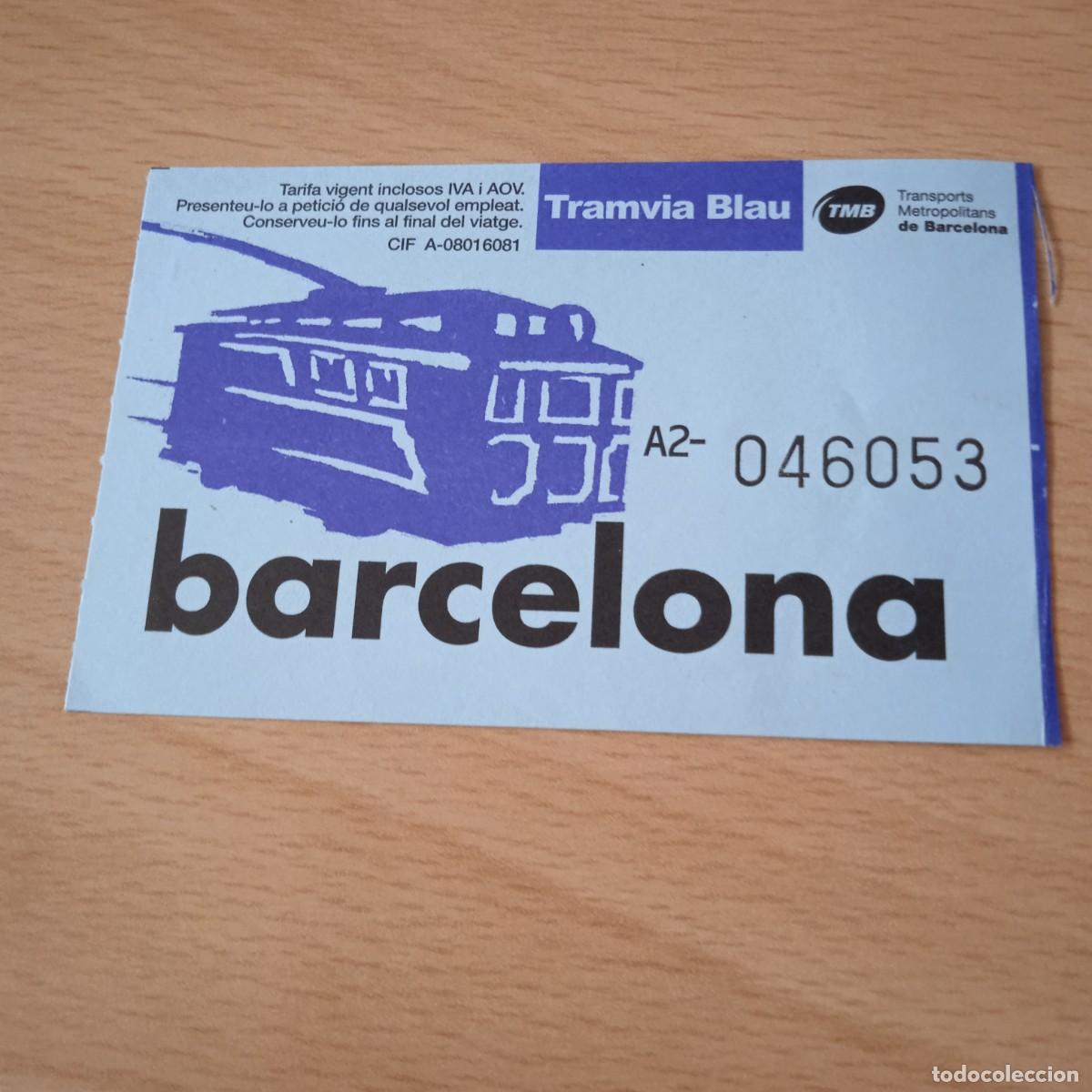 Coleccionismo billetes de transporte: Ticket. Tramv&iacute;a Blau, Barcelona