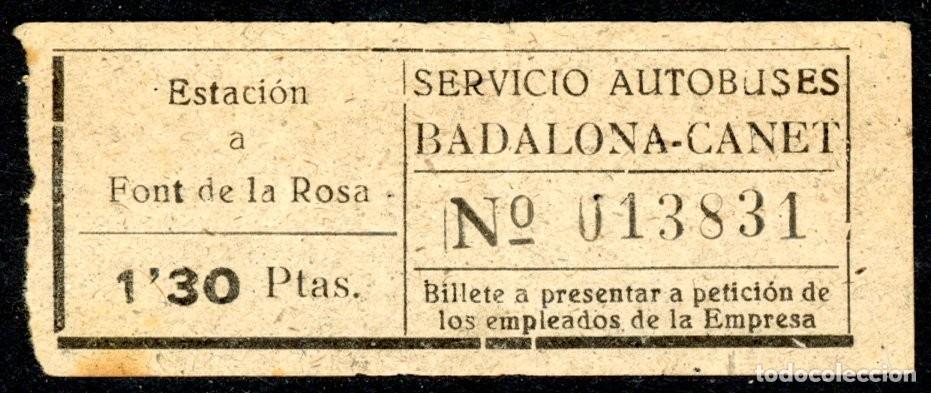 Colecionismos Bilhetes de Transporte: BILLETE DE EAUTOBUSOS DE BADALONA // LG8