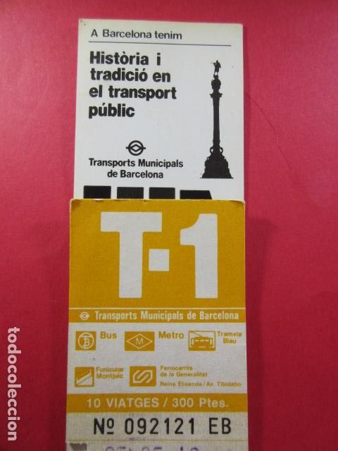 Collectables Transport Tickets: Ref: COL_RESISTIVA - COL_RES_T1 - 1985 - NARANJA - 300 PESETAS - 10 VIAJE