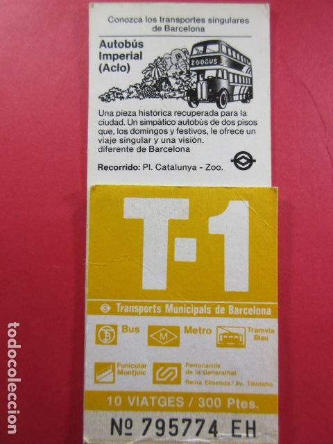 Collectables Transport Tickets: Ref: COL_RESISTIVA - COL_RES_T1 - 1985 - NARANJA - 300 PESETAS - 10 VIAJE
